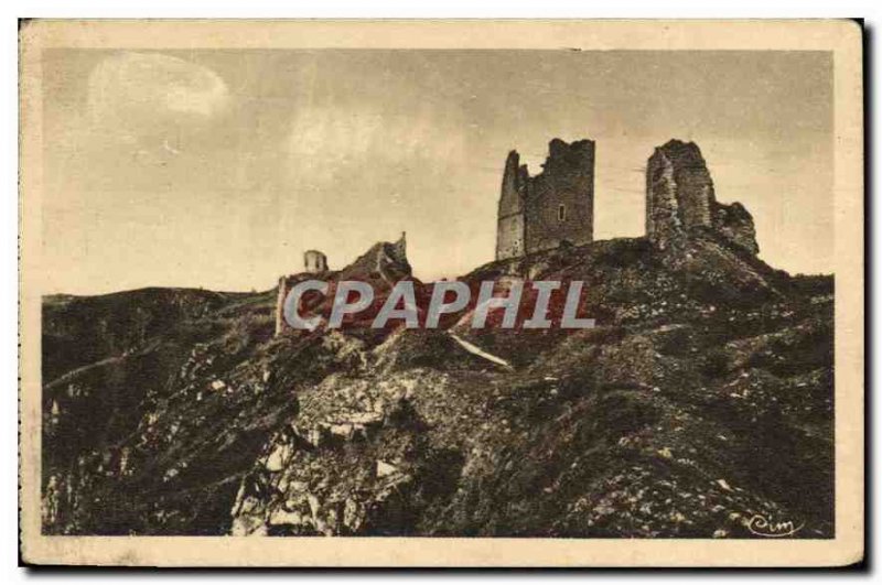 Postcard Old Creuse Tourist Ruins of Castle Crozant