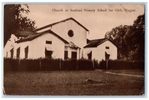 1935 Church Of Scotland Primary School For Girls Nagpur India Postcard