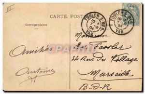 Old Postcard Boat Cruiser Corsaire La Marseillaise breastplate accompanying M...