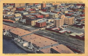 GALVESTON TX~PUBLIC FISHING PIER-CAUSEWAY-AERIAL BUSINESS~1947 LOT 3 POSTCARDS