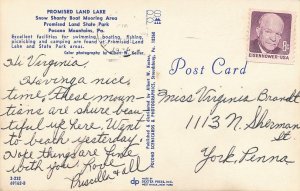 Sailboat on Promised Land Lake State Park in the Pennsylvania Poconos - pm 1974