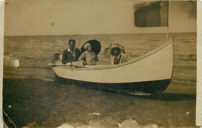 Romania Constanta 1930 photo postcard boat