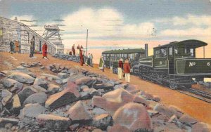 Incline Railroad Funicular Pikes Peak Colorado 1937 linen postcard