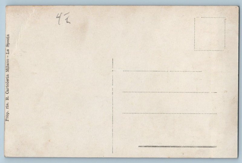 Amalfi Campania Italy Postcard R Nave Steamer Scene c1910 Unposted RPPC Photo