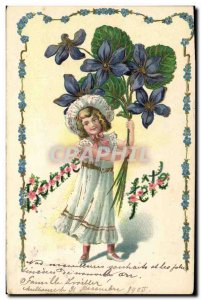 Postcard Fantasy Flowers Old Child