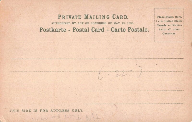 c.1898 Private Mailing Card Carriage Road Willy House & Railroad 2R4-370 