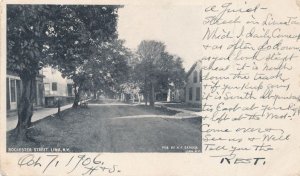 Lima NY, New York - Rochester Street a Quiet Street in Livingston County - UDB