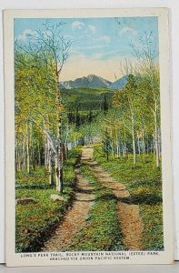 Long's Peak Trail, Rocky Mountain National Park via Union Pacific Postcard J16