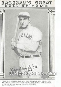 Napolean Lajoie Baseball Postcard Base Ball Post Card Printed 1977 Baseball's...