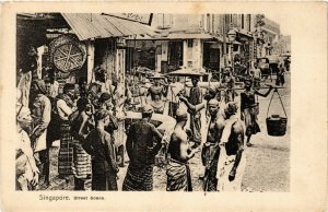 PC CPA SINGAPORE, STREET SCENE, VINTAGE POSTCARD (b4305)