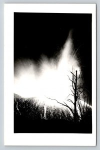 RPPC  Pinhole Photography? Volcano Eruption?  Postcard