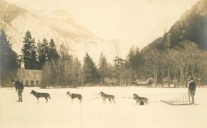 Postcard 1920s RPPC Alaska dog team sled winter 23-11324