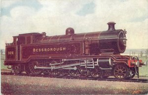 British Railway Bessborough train locomotive artist postcard c.1924