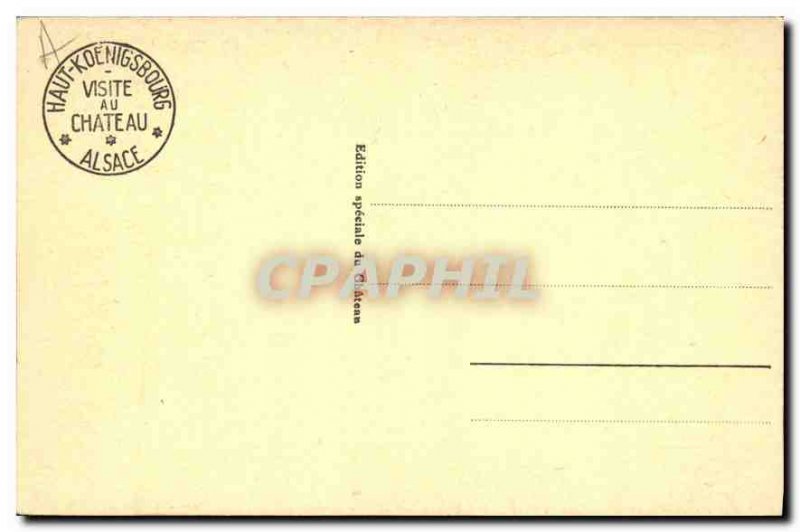 Postcard Old High Kcenigsbourg main entrance