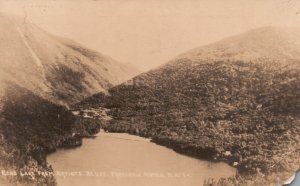 Postcard Real Photo 1925 Echo Lake From Artists Bluff Franconia Notch NH RPPC