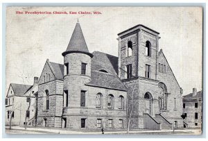 1910 The Presbyterian Church Exterior Eau Claire Wisconsin WI Posted Postcard
