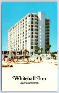 1960 Daytona Beach Florida Postcard Whitehall North Atlantic Avenue Building