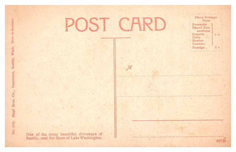 Postcard ROAD SCENE Seattle Washington WA AP9285