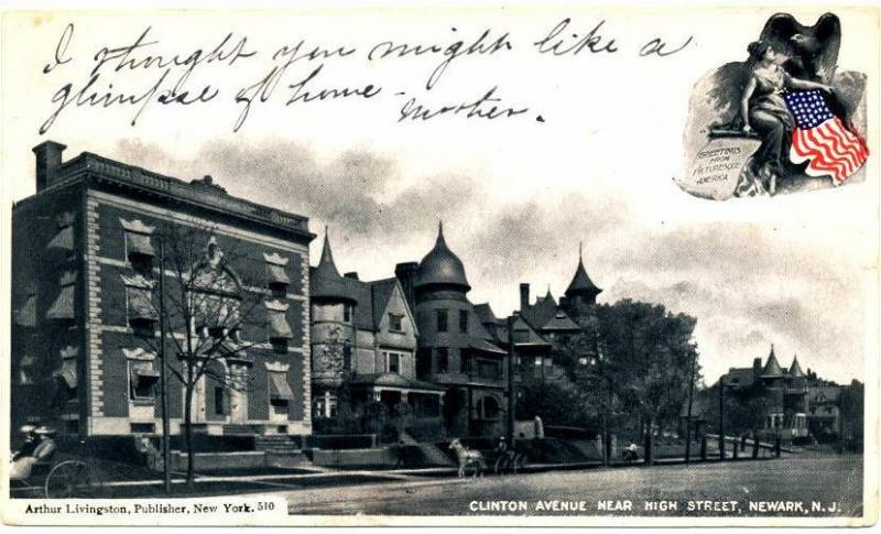 NEWARK NJ - Clinton Avenue near High Street - udb - 1904