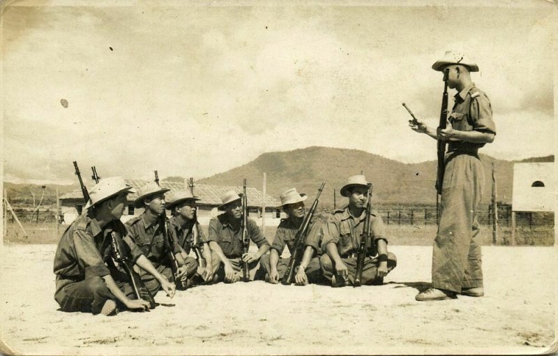malay malaysia, PERAK IPOH, Group of Soldiers (1920s) Real Photo