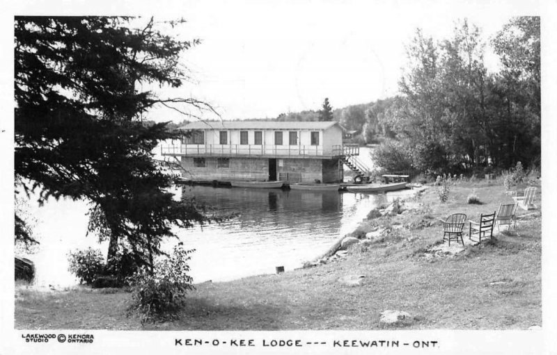 Keewatin Ontario Canada Ken-o-Kee Lodge Real Photo Vintage Postcard JI658143