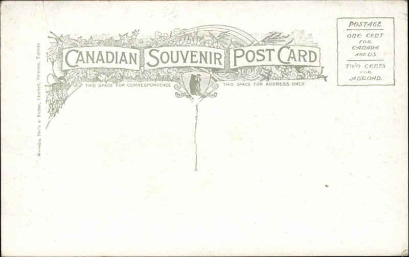 Bear River Nova Scotia Bird's Eye View Vintage Postcard