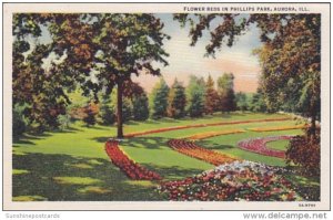 Illinois Aurora Flower Beds In Phillips Park Curteich