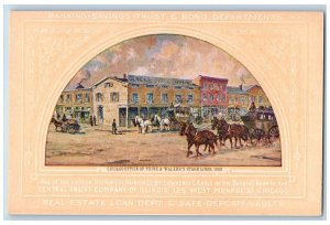 Painting By Lawrence Earle Postcard Chicago Office Of Frink & Walkers Stage Line