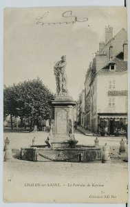 Chalon sur Saone La Fontaine de Neptune c1904 France Postcard L12