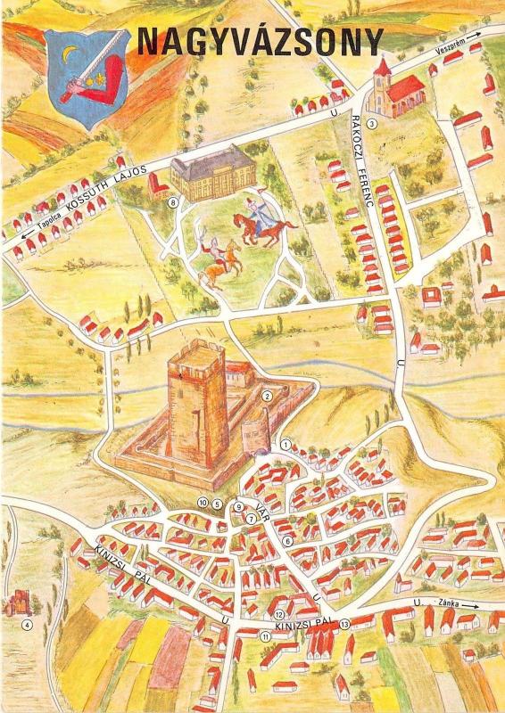 BC60251 Maps Cartes geographiques Hungaria Nagyvazsony