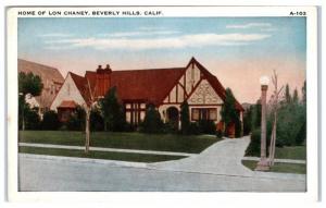 Early 1900s Lon Chaney Home, Beverly Hills, CA Postcard
