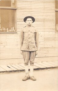 J56/ Interesting RPPC Postcard U.S. Army Soldier c1910-20 Uniform 131