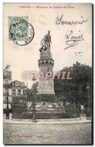 Troyes Old Postcard Monument of children & # 39aube