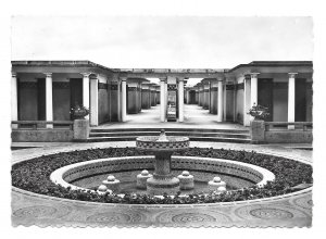 RPPC France Deauville Le Plage Fleurie Fountain The Baths Glossy 4X6 Postcard