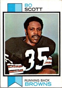 1973 Topps Football Card Bo Scott Cleveland Browns sk2502