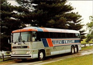 Champaign, IL Illinois ILLINI SWALLOW LINES Charter Bus Advertising 4X6 Postcard