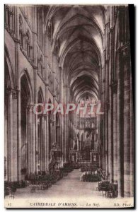 Old Postcard Cathedral D & # 39Amiens The nave