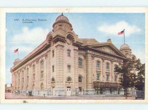 Unused W-Border AUDITORIUM BUILDING Denver Colorado CO p0133