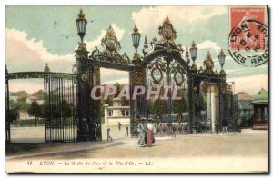 Old Postcard Lyon The gate of the park Tete d & # 39Or