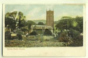 tp3524 - Combe Martin Church , Devon - postcard