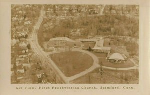 RP; STAMFORD, Connecticut, 1920s; First Presbyterian Church, Air View