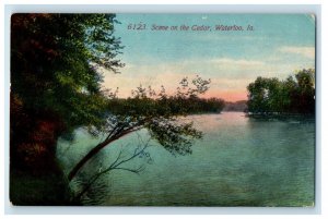 1912 Scene On The Cedar River Waterloo Iowa IA Posted Antique Postcard