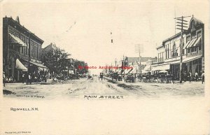 NM, Roswell, New Mexico, Main Street, Business Section, Albertype