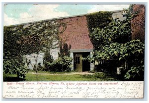 1909 Prison House Fortress Monroe Virginia VA Posted Jefferson Davis Postcard