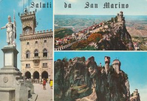 SALUTI DA SAN MARINO, Italy - Vintage POSTCARD