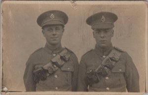 Military Postcard - RP of 1920's Two Young British Army Soldiers RS30730
