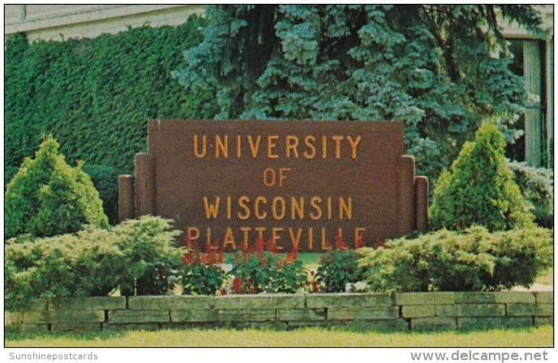 Wisconsin Platteville Welcome Sign University Of Wisconsin
