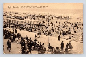 Strand General View Ostende Belgium UNP DB Postcard E16