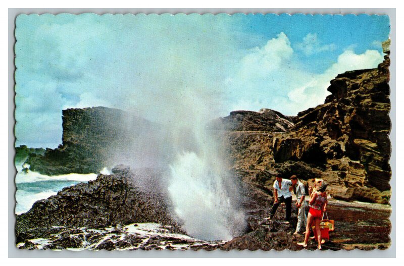 HI Postcard Halona Blow Hole Kokohead Hawaii Vintage Standard View Card 