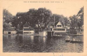 Point Vivian New York Residences On Shore Row Boats Antique Postcard K23748